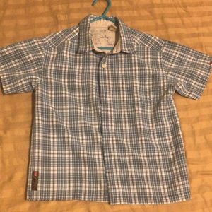 Boys quiksilver button up shirt